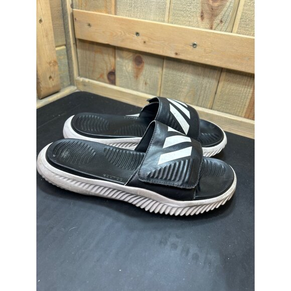 Adidas AlphaBOUNCE Slide Black/White Mens Sandals Size 8 Sports Style - Picture 4 of 7